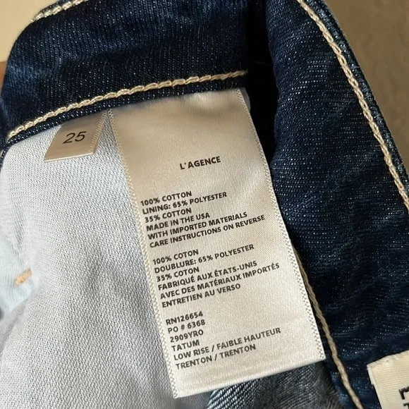 L’agence Tatum low rise stovepipe jeans NWT - Picture 11 of 11